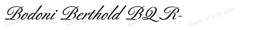 Bodoni Berthold BQ R字体转换